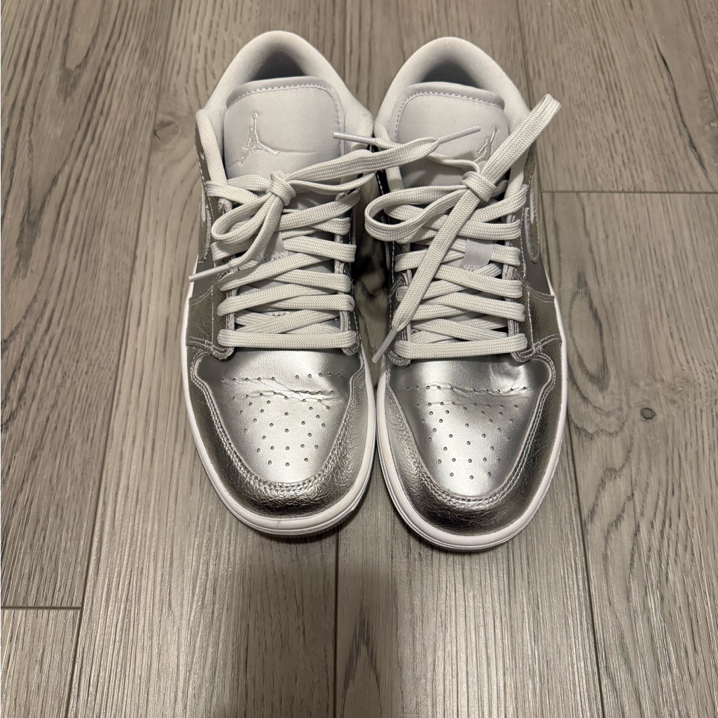 Nike Air Jordan Silver And White Sneakers